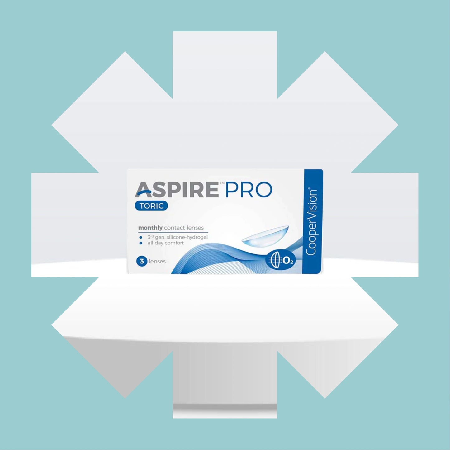 Aspire Pro Toric Plus Powers Only (Monthly Disposable 3 Lens Pack) - Getspexy