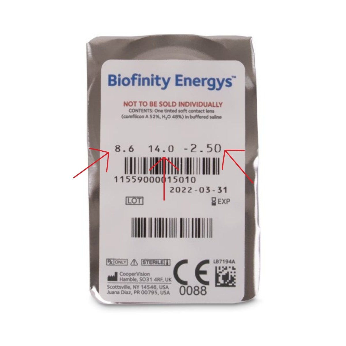 Biofinity Energys 3 Lens Pack - Getspexy