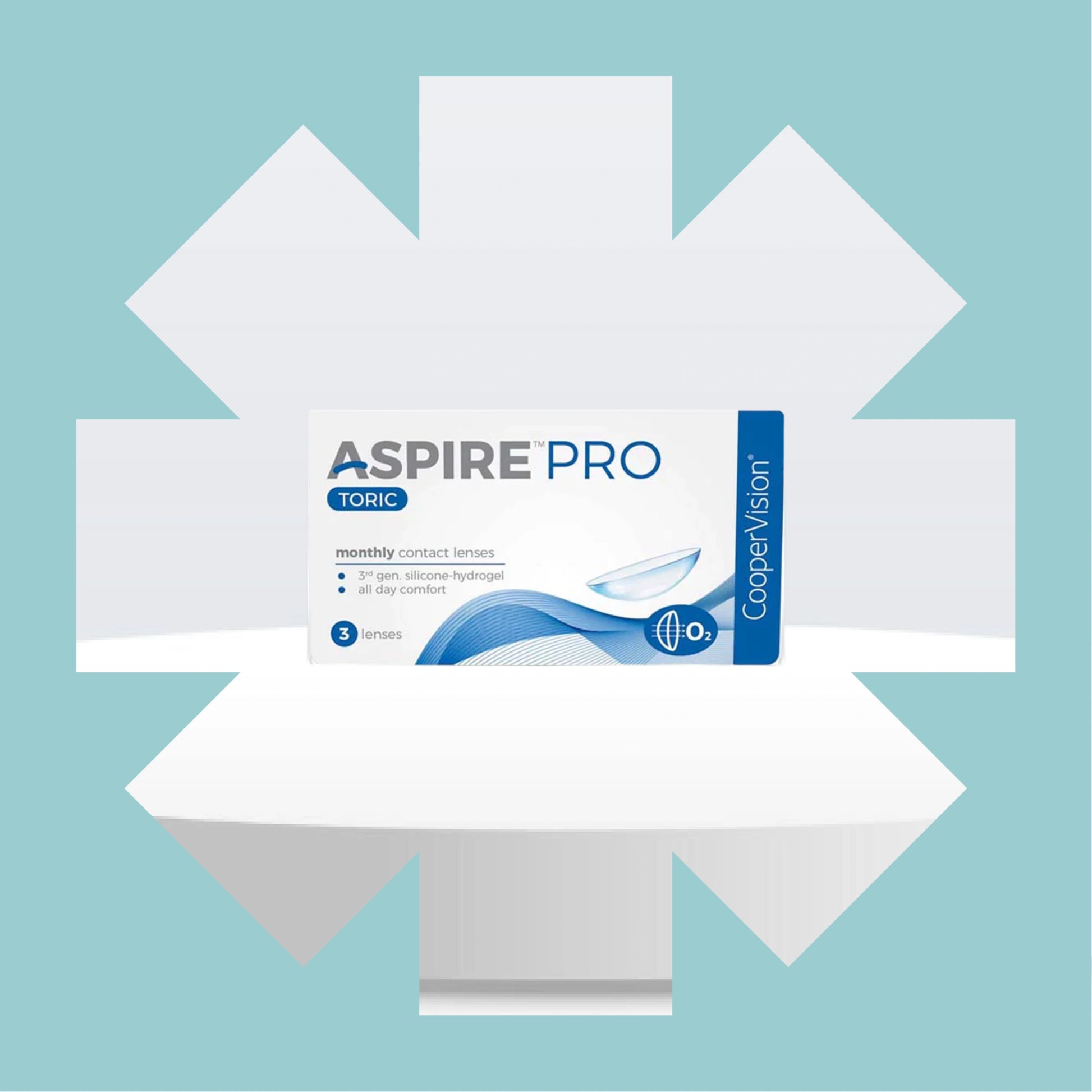 Aspire Pro Toric Plus Powers Only (Monthly Disposable 3 Lens Pack) - Getspexy