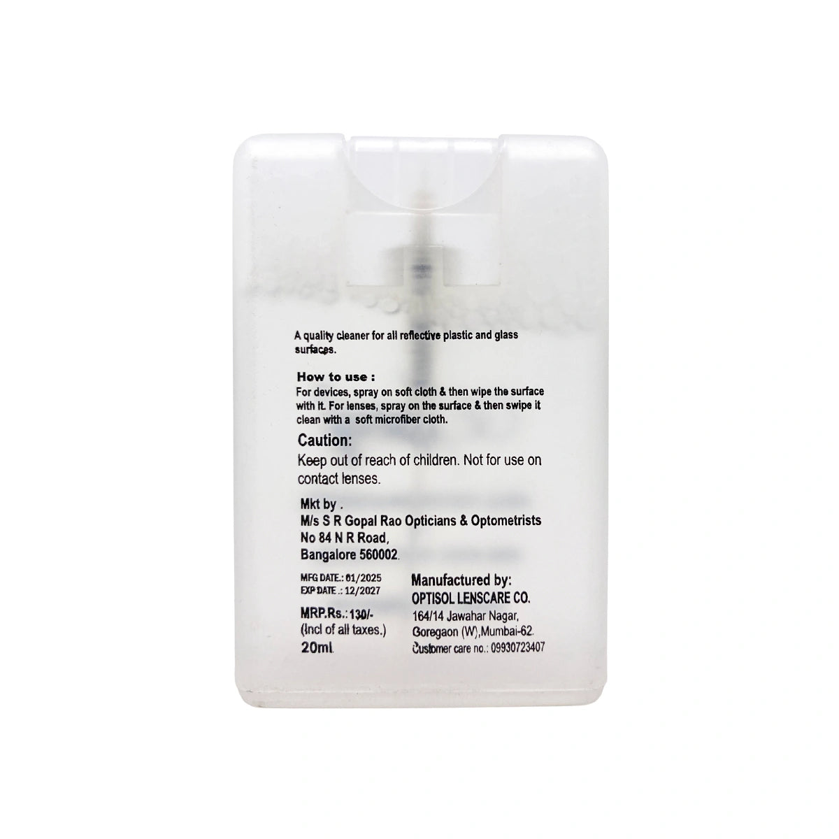 Spectacle Sunglasses Lens Cleaning Solution (Pack Sizes 3+) - Getspexy