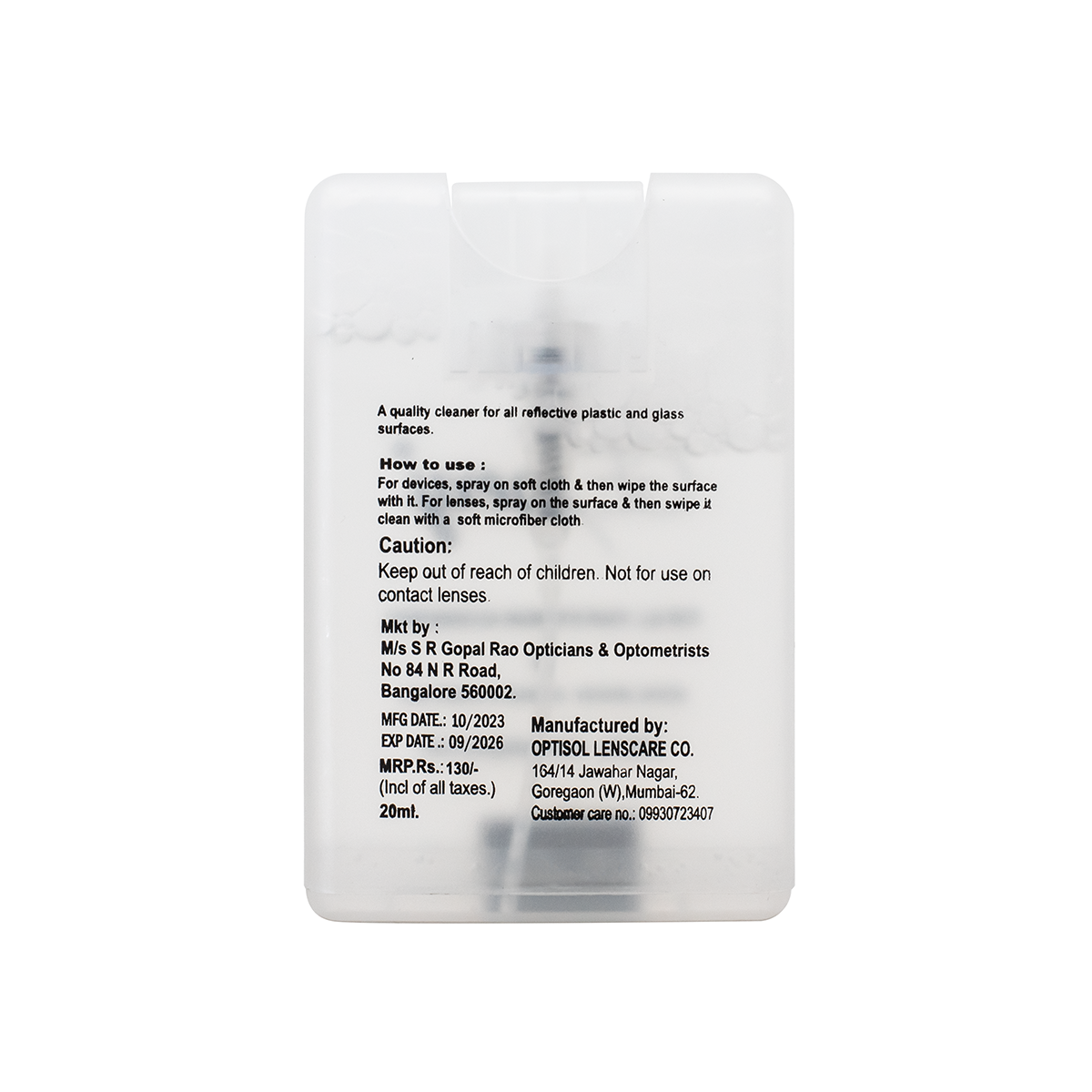 Spectacle Sunglasses Lens Cleaning Solution (Pack Sizes 3+) - Getspexy