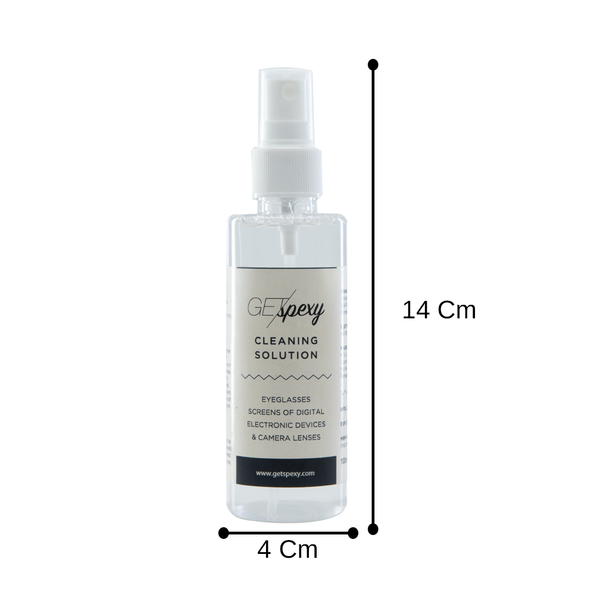 Spectacle, Sunglasses, Laptop,Mobile Phones and Camera Lenses Cleaning Solution - 100ml - Getspexy