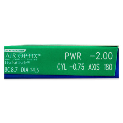 Air Optix Plus HydraGlyde for Astigmatism 3 Lens Pack (Toric) - Getspexy