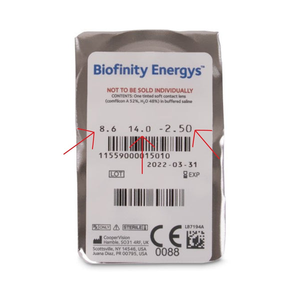 Biofinity Energys 3 Lens Pack - Getspexy